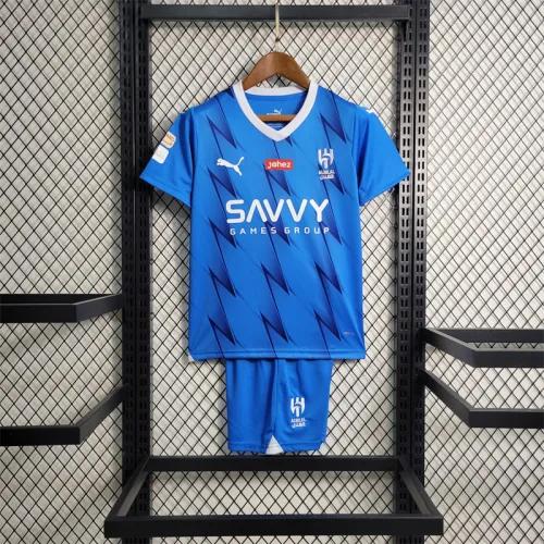 23-24 Al Hilal Saudi Home Kids Kit Jersey+Shorts
