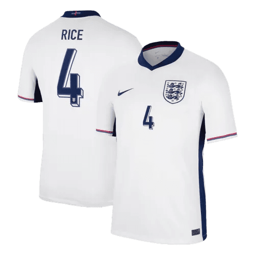 2024 England RICE #4 Euro Cup Home Jersey