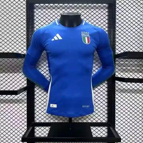 2024 Italy Euro Cup Home Jersey Long Sleeve Player Version