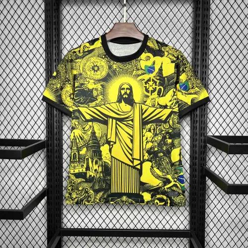 2024 Brazil Christ the Redeemer Special Kit Shirt Football