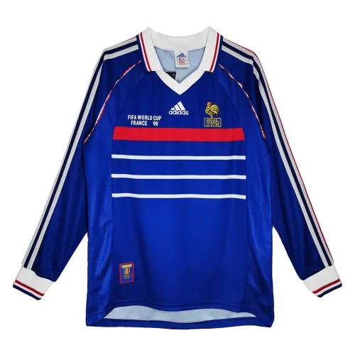 1998 France World Cup Home Retro Jersey Long Sleeve