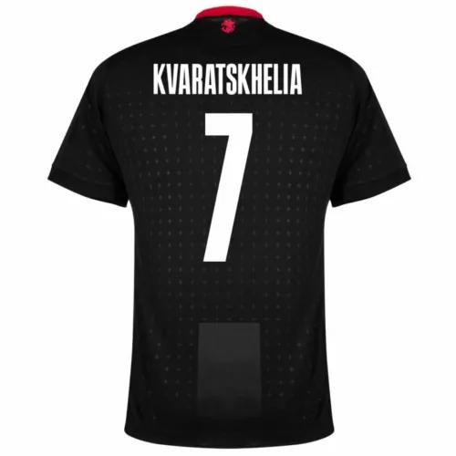 KVARATSKHELIA #7 Georgia Euro Cup Away Football Jersey 2024