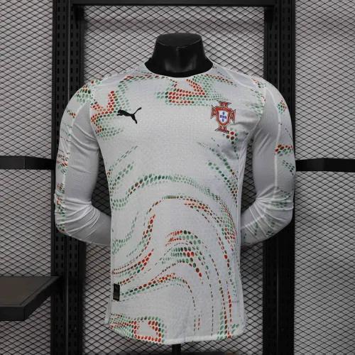 2025 Portugal  Away Soccer Jersey Long Sleeve Player Version