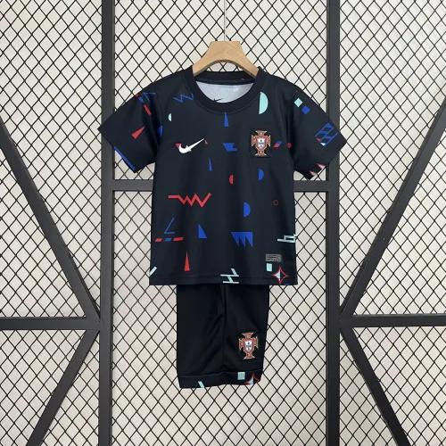2024 Portugal Grey Training Kid Kits Youth Apparels Sport Jersey