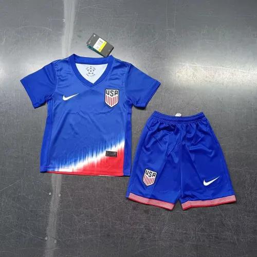2024 USMNT Copa America Away Soccer Kids Kit Jersey+Shorts