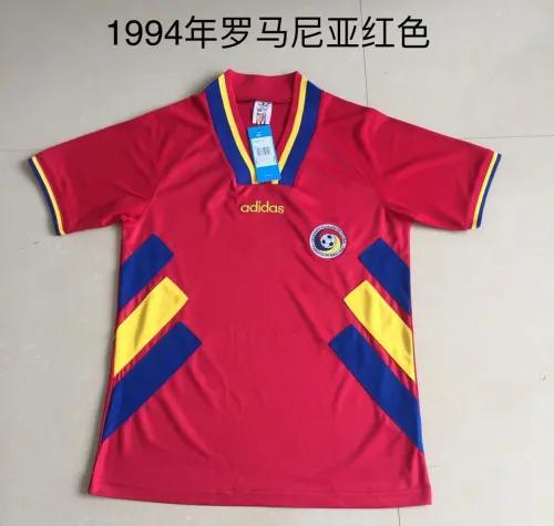 1994 Romania Home Football Retro Jersey Red