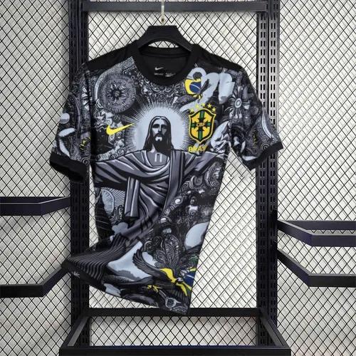 2024 Brazil Christ the Redeemer Special Kit Shirt Football