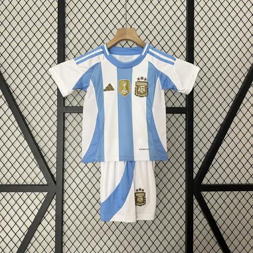2023/24 Argentina Copa America Home Soccer Kids Kit Jersey+Shorts
