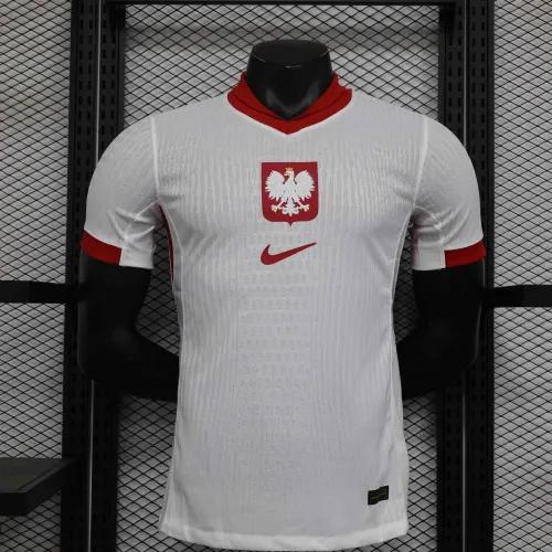 2024 Poland Euro Cup Home Football Jersey Player Version