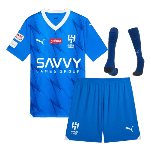 23-24 Al Hilal Saudi Home Whole Kit Jersey+Shorts+Socks