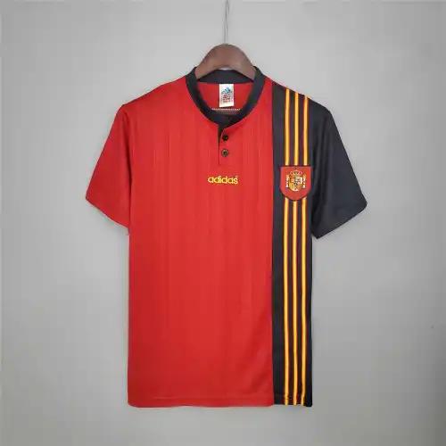 1996 Spain Home Euro Cup Retro Jersey
