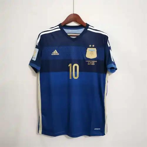 2014 Argentina World Cup Soccer Away Retro Jersey