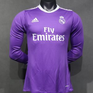 16-17 Real Madrid Away Retro Purple Jersey Long Sleeve Player Version