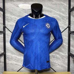 25-26 Chelsea Home Player Version Soccer Jersey Long Sleeve