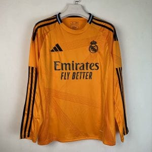 24-25 Real Madrid Away Soccer Jersey Long Sleeve