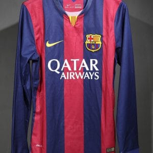 14-15 Barcelona Home Retro Jersey Player Version Long Sleeve