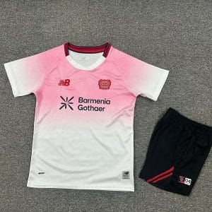 25-26 Bayer 04 Leverkusen Away Soccer Kids Kit Jersey+Shorts