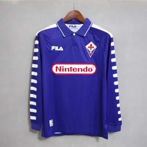 1998-1999 Fiorentina Soccer Home Retro Jersey Long Sleeve