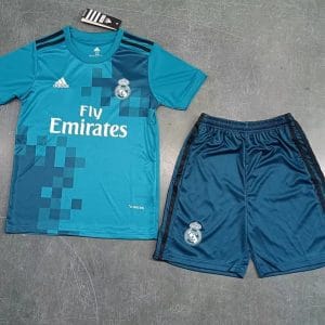 2017/18 Real Madrid Third Away Kids Kit Retro Jersey+Shorts