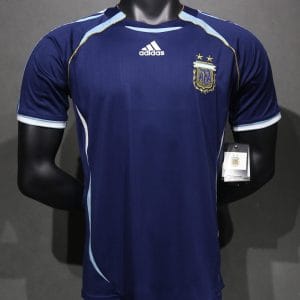 2006 Argentina World Cup Soccer Away Retro Jersey Player Version