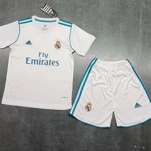 2017/18 Real Madrid Home Kids Kit Retro Jersey+Shorts