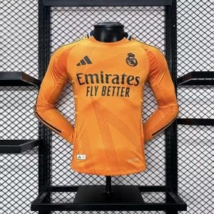 24-25 Real Madrid Away Soccer Jersey Player Edition Long Sleeve