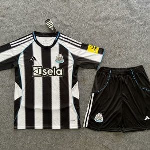 25-26 Newcastle United Home Soccer Kids Kit Jersey+Shorts