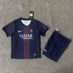 25-26 Paris Saint-Germain Home Soccer Kids Kit Jersey+Shorts