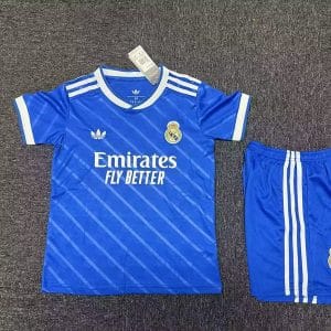 25-26 Real Madrid Third Away Soccer Kids Kit Jersey+Shorts