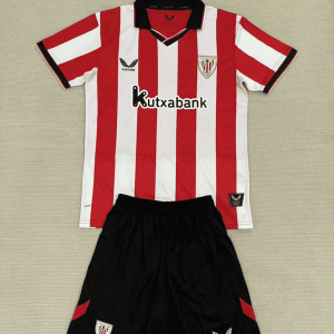 25-26 Athletic Club de Bilbao Home Soccer Kids Kit Jersey+Shorts