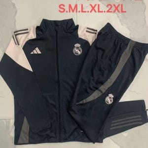 Real Madrid Zipper Sweatshirt Kit(Top+Pants) 2024/25